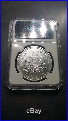 2008 Somalia elephant 1oz silver NGC MS70 Perfect coin No Spots African Wildlife