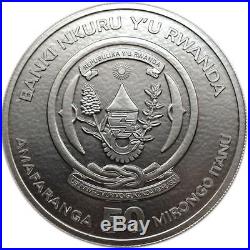 2009 1 oz Silver Rwanda African Elephant. 999 Fine Silver RARE! Rwandan coin