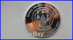 2009 Rwanda 50 Amafaranga Elephant Silver PROOF coin