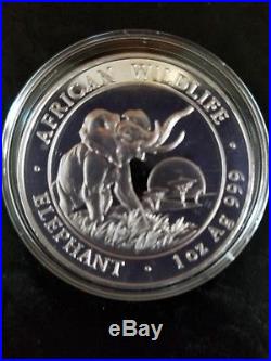 2009 Somalia Elephant 1oz. Silver