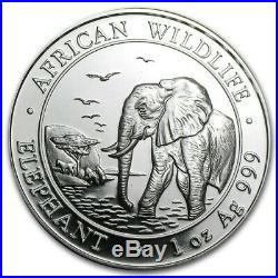 2010 Somalia 1 oz Silver Elephant