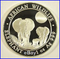 2011 2015 Somalia Elephants Silver Coins