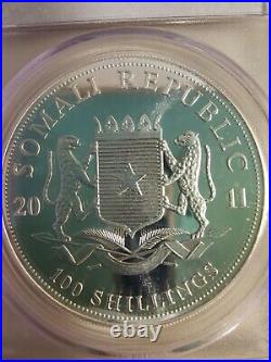 2011 PCGS PR69DCAM Somalia Elephant 1 oz. Silver coin