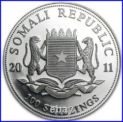 2011 Somali Somalia 1 oz Silver Elephant Roll Of 20 Unopened Coins