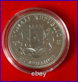 2011 Somalia Elephant Pure 1oz. 999 silver coin in capsule