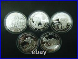 2013 2014 2015 2016 2017 Somalian African Elephant 1oz Silver Bullion Coin BU