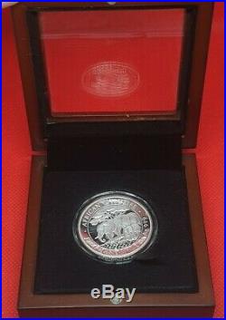 2013 African Wildlife Elephant Silver 1oz Proof High Relief Coin Somali Republic