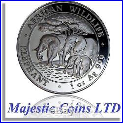 2013 Somalia African Wildlife Elephant 20 x 1 Oz. 999 Silver Coin Sealed Tube