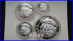 2013 Somalia African Wildlife Elephants Silver Proof 4 coin set