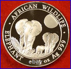 2014 African Wildlife Series Elephant design 1 oz. 999 Silver Bullion Coin
