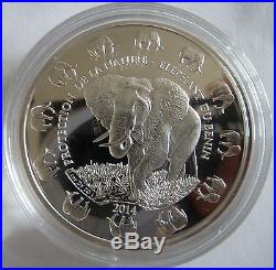 2014 Benin Elephant 1 oz Troy Ounce. 999 Silver Bullion Coin 1000 Francs