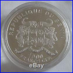 2014 Benin Elephant 1 oz Troy Ounce. 999 Silver Bullion Coin 1000 Francs