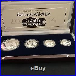 2014 Rare Bavarian Mint African Elephant Prestige Silver Proof 4 coin set