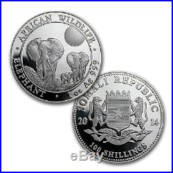 2014 Somalia 4-Coin Silver African Elephant Proof Set SKU #82518