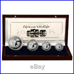 2014 Somalia 4 coin Silver Proof Elephant Set