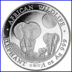 2014 Somalia Elephant 1 oz BU. 999 Silver Coins Lot of Ten