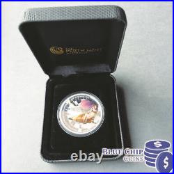 2015 $1 ATT Elephant Seal 1oz Silver Proof Coin CASE & COIN ONLY