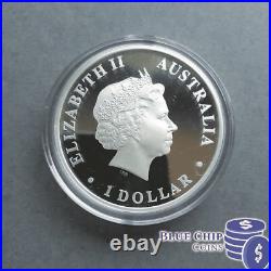 2015 $1 ATT Elephant Seal 1oz Silver Proof Coin CASE & COIN ONLY