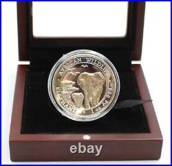 2015 1-oz 999 silver AFRICAN ELEPHANT mintage-500 High relief Cameo Proof
