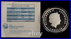 2015 1 oz Elephant Seal. 999 Fine Silver Coin Colorized with Box & COA
