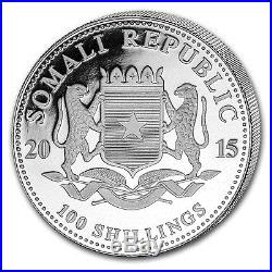 2015 1 oz Silver Somalian Elephant Coin 20 Coin MintDirect Tube SKU #84834