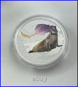 2015 AUSTRALIAN ANTARCTIC TERRITORY Elephant Seal 1oz Silver Proof Coin