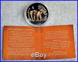 2015 FENG SHUI ELEPHANTS 1 ounce Proof. 999 Silver coin
