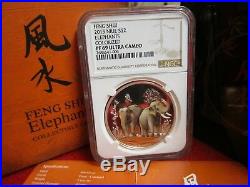 2015 Niue Feng Shui Elephants NGC PF PR 69 Silver 1 OZ Rare. 999 Silver Coin