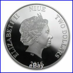 2015 Niue Feng Shui Silver Coin Elephants 1 oz Silver Proof