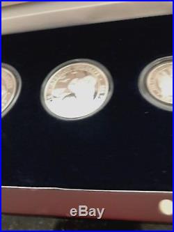 2015 Rare Silver proof African Wildlife Elephant prestige 4 coin set with COA