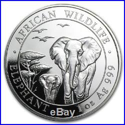 2015 Silver Somalian Elephant 1 Oz BU Coins (25 OZ) Roll