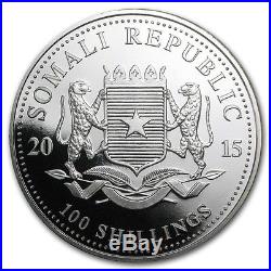 2015 Silver Somalian Elephant 1 Oz BU Coins (25 OZ) Roll