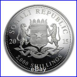 2015 Somalia 1 kilo Silver Elephant African Wildlife Somali Republic 1kg Coin