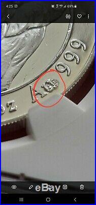 2015 Somalia Elephant 100S Mule Error- Gold Stamp NGC GEM 1oz. 999 Silver Coin
