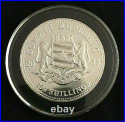 2015 Somalia Elephant 1 oz. 999 Silver (RAM Privy) UNC BU 3,000 mintage