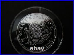 2015 Somalia Elephant African Wildlife 1 Oz Color Pure Silver BU Coin Day