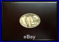 2015 Tanzania Serengeti Elephant (2) 1 oz Proof Gold & Silver Coins NGC PF70 UC