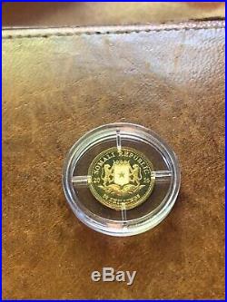 2016 1/25 oz. 999 Gold Coin Elephant Mint capsule Rare Low Mintage