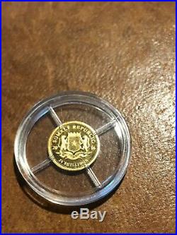2016 1/2 Gram Gold Elephant Coin Africa Wildlife Mint Capsule Rare