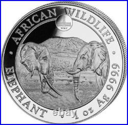 2016 2017 2019 2020 Somali Elephant Lot 4oz Fine Silver 9999 BE Bullion Coin