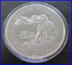 2016 $30 1 Kilo. 999 Silver African Wildlife Elephant Silver Coin Silver Bullion
