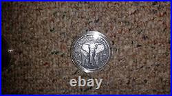 2016 Ivory Coast Loxodonta Africana Elephant Silver Antique Finish