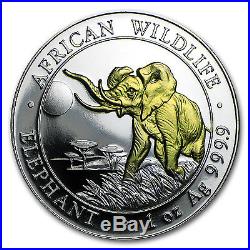 2016 Somalia 1 oz Silver Elephant (Gilded) SKU #94111
