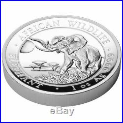 2016 Somalia Elephant Ultra High Relief Proof Silver Coin African Wildlife