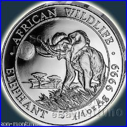 2016 Somalian SILVER ELEPHANT 4 COIN PROOF SET in Box with COA African Wildlife