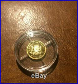 2017 1/50 oz. 999 Gold Coin Elephant Mint capsule Rare