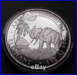 2017 1 Kilo (32.15 oz) Pure Silver Somalia African Wildlife Elephant (BU)