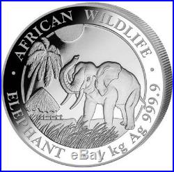 2017 1 Kilo Somalian Silver Elephant Coin