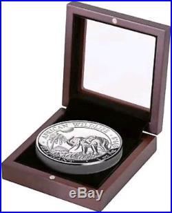 2017 1 Oz PROOF 100 Shillings AFRICAN ELEPHANT High Relief Coin
