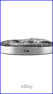 2017 5 Oz ELEPHANT BIG FIVE MAUQUOY Silver Coin